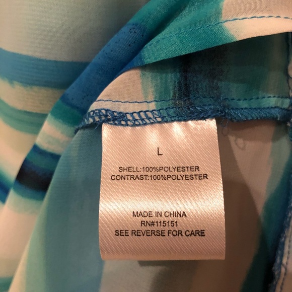 Romeo and Juliet Couture Striped High Low Blouse L - Picture 6 of 6